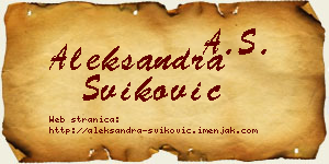 Aleksandra Šviković vizit kartica